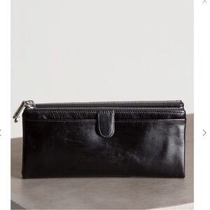 Hobo  Black Leather Wallet/Clutch